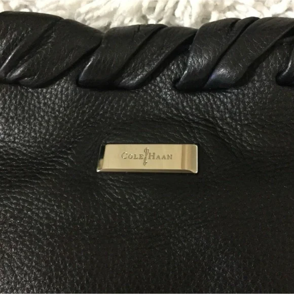 Cole Han Black Leather Shoulder tote/bag - Picture 3 of 11
